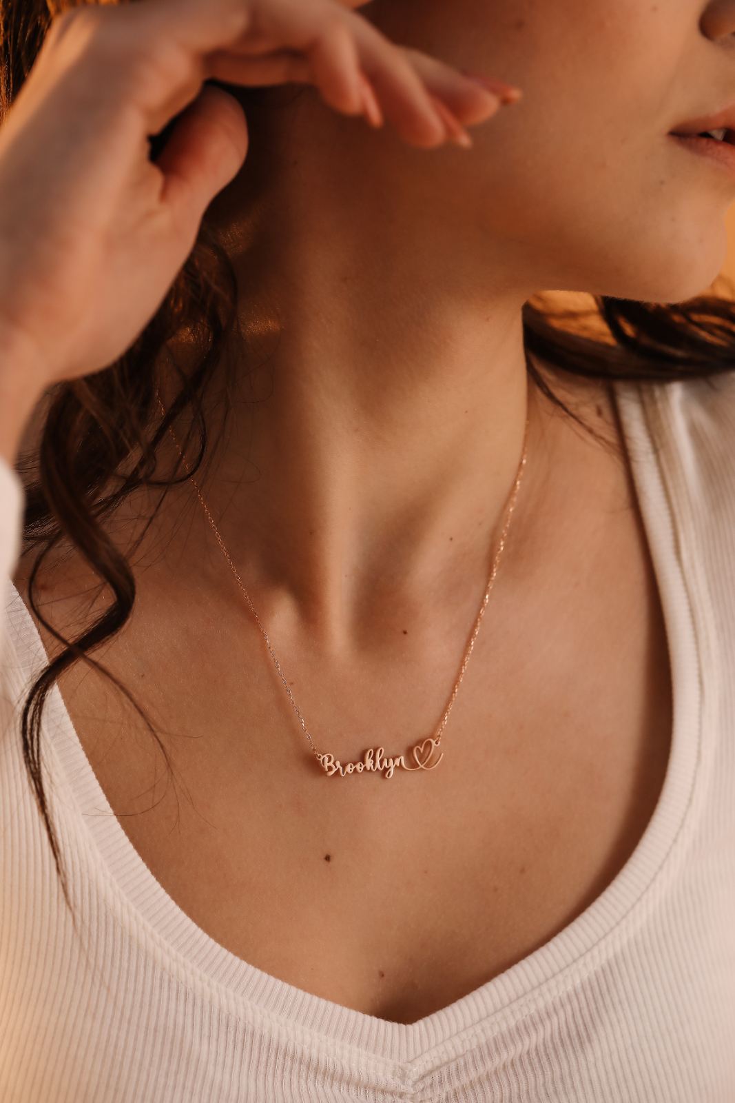 Personalized 925 Sterling Silver Heart Name Necklace Gift - Dainty Personalized Jewelry | Custom Necklaces & Gifts