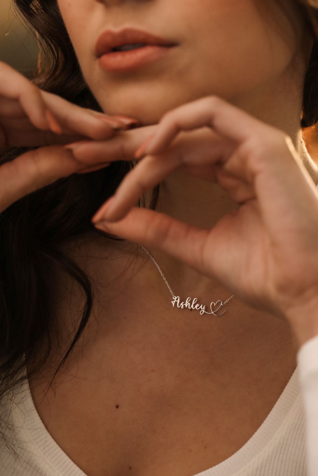 Personalized 925 Sterling Silver Heart Name Necklace Gift - Dainty Personalized Jewelry | Custom Necklaces & Gifts