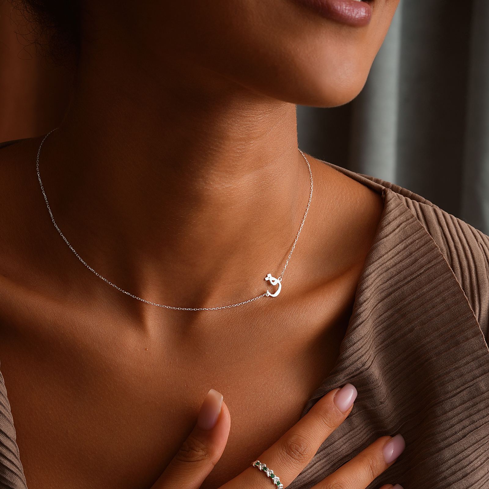 Personalized Arabic Initial Necklace - Dainty Personalized Jewelry | Custom Necklaces & Gifts