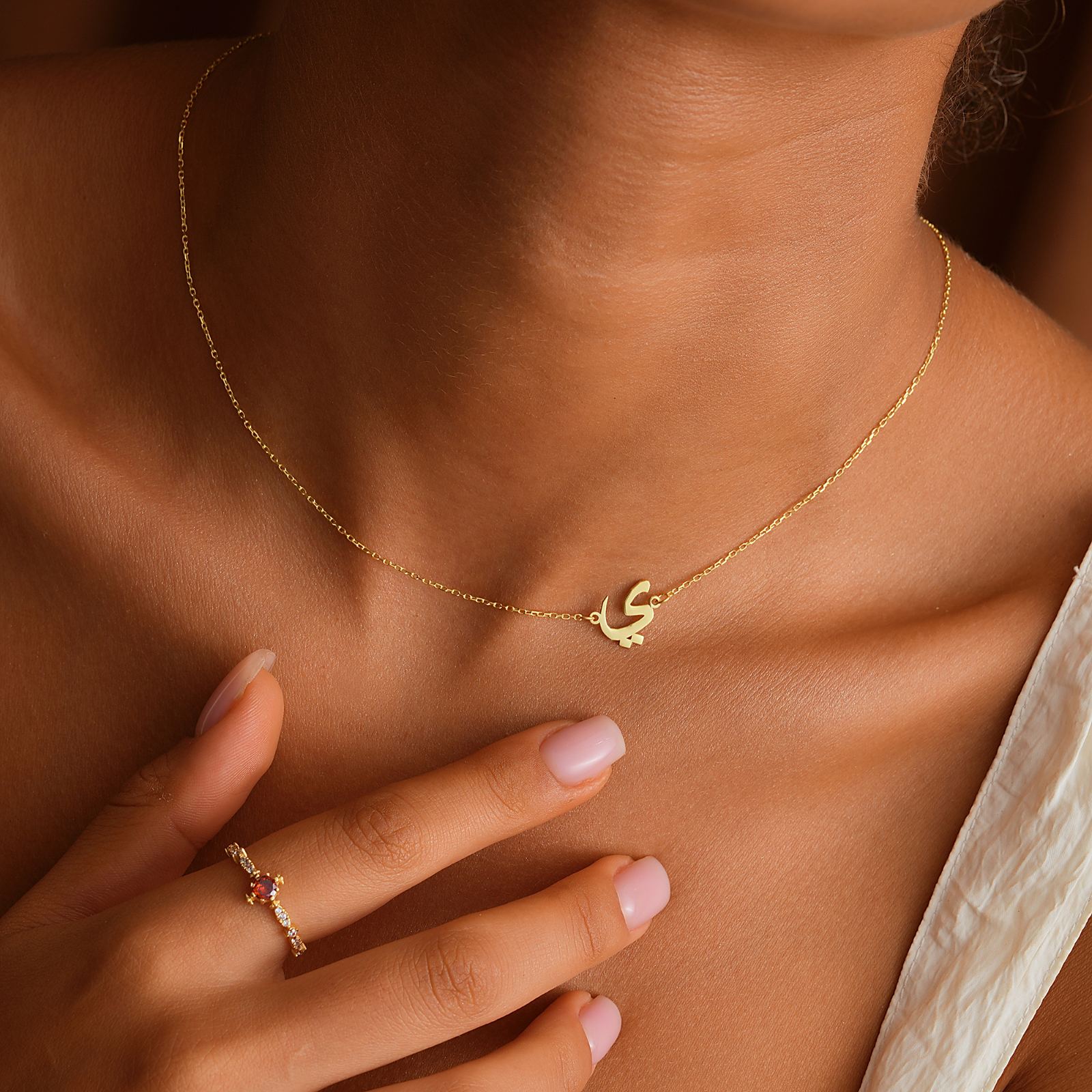 Personalized Arabic Initial Necklace - Dainty Personalized Jewelry | Custom Necklaces & Gifts