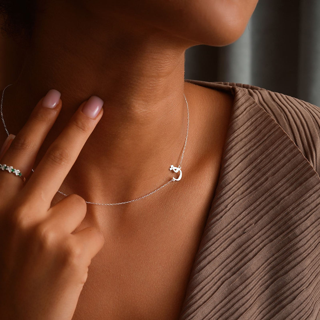 Personalized Arabic Initial Necklace - Dainty Personalized Jewelry | Custom Necklaces & Gifts