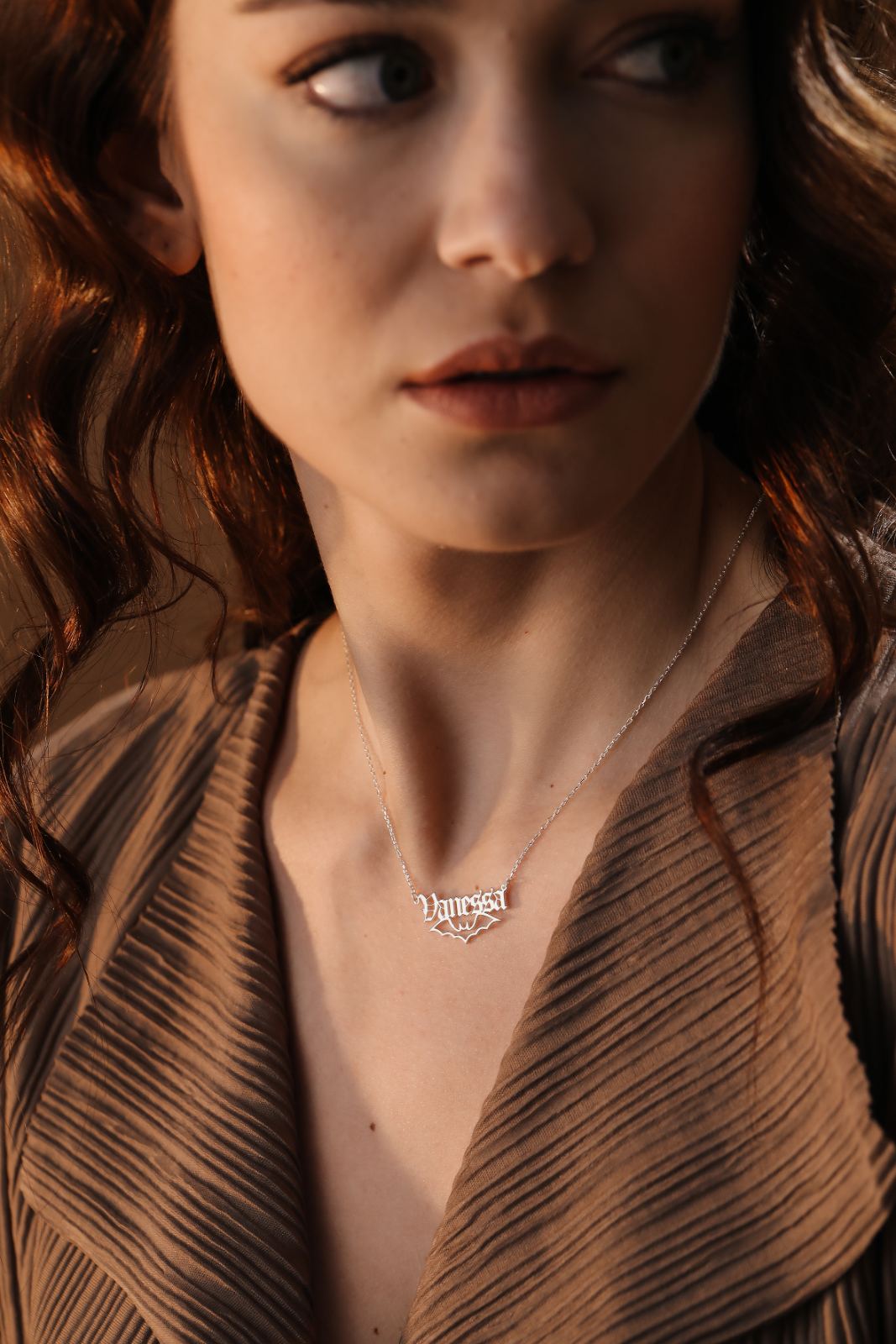 Personalized Bat Necklace, Custom Gothic Jewelry - Dainty Personalized Jewelry | Custom Necklaces & Gifts