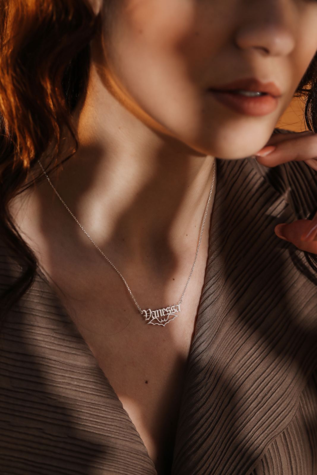 Personalized Bat Necklace, Custom Gothic Jewelry - Dainty Personalized Jewelry | Custom Necklaces & Gifts