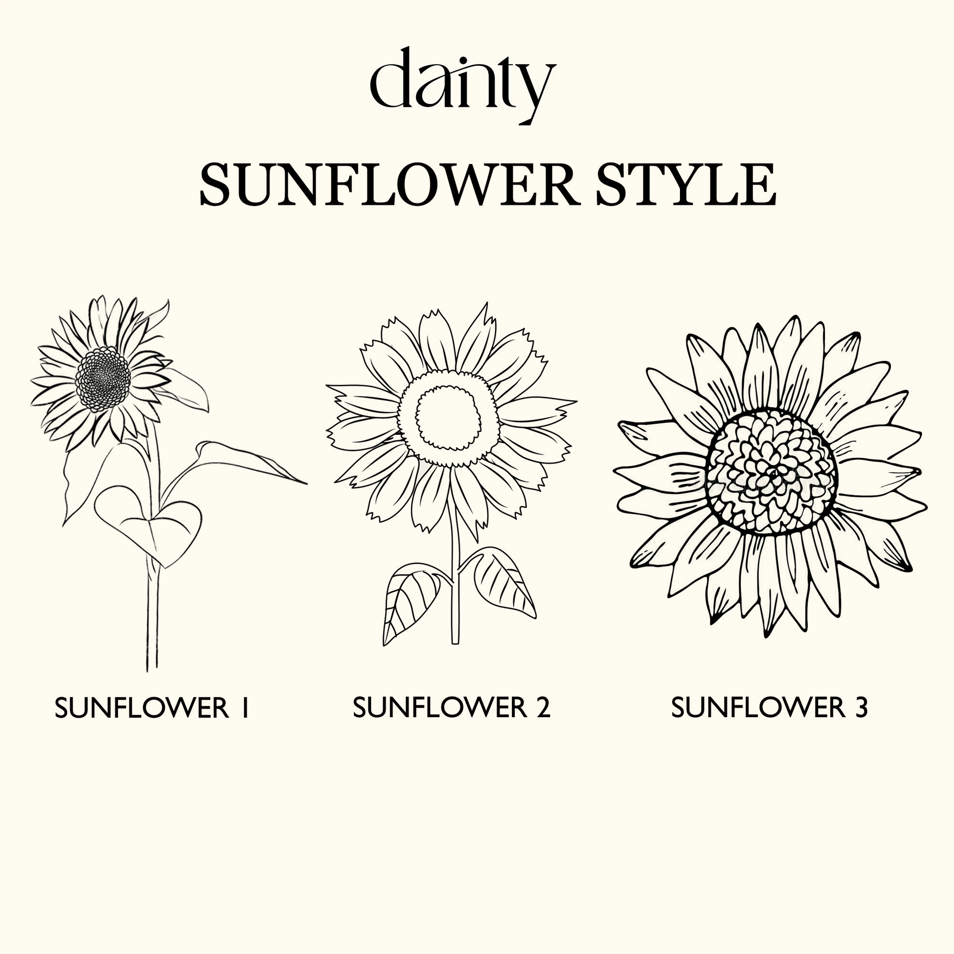 Personalized Birth Flower Signet Ring - Dainty Personalized