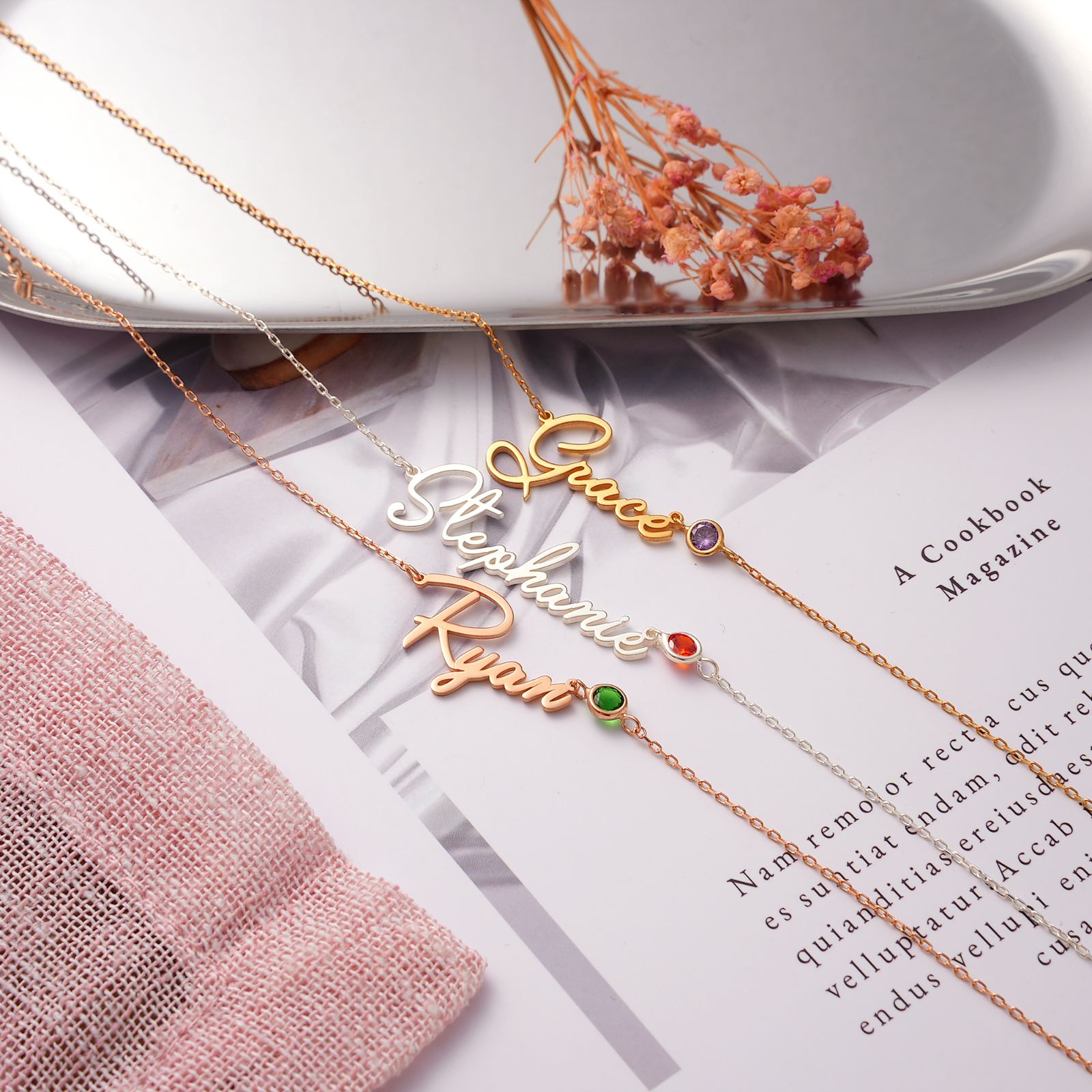 Personalized Birthstone Name Necklace for Unique Gifts - Dainty Personalized Jewelry | Custom Necklaces & Gifts