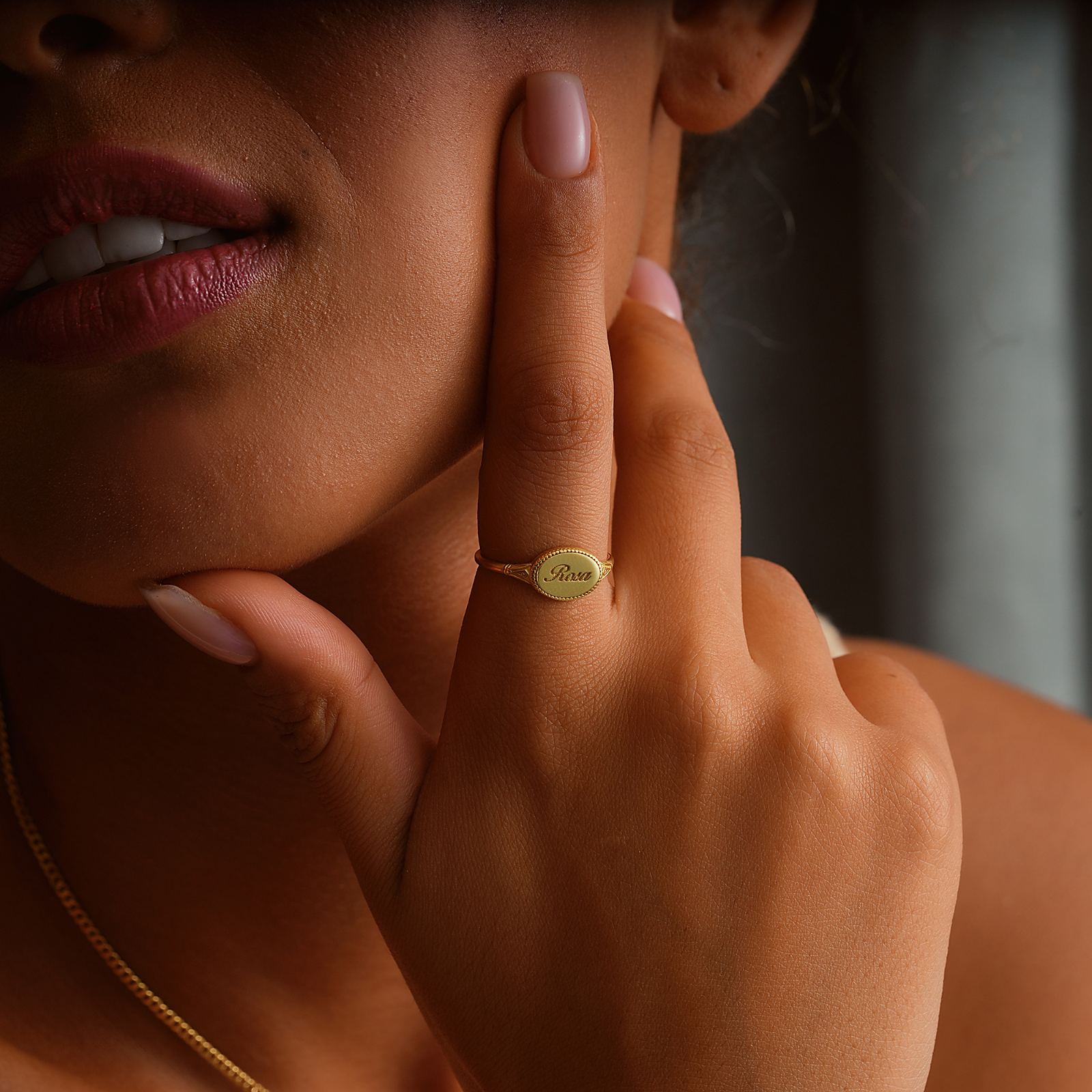 Personalized Engraved Name Ring for Minimalist Style - Dainty Personalized