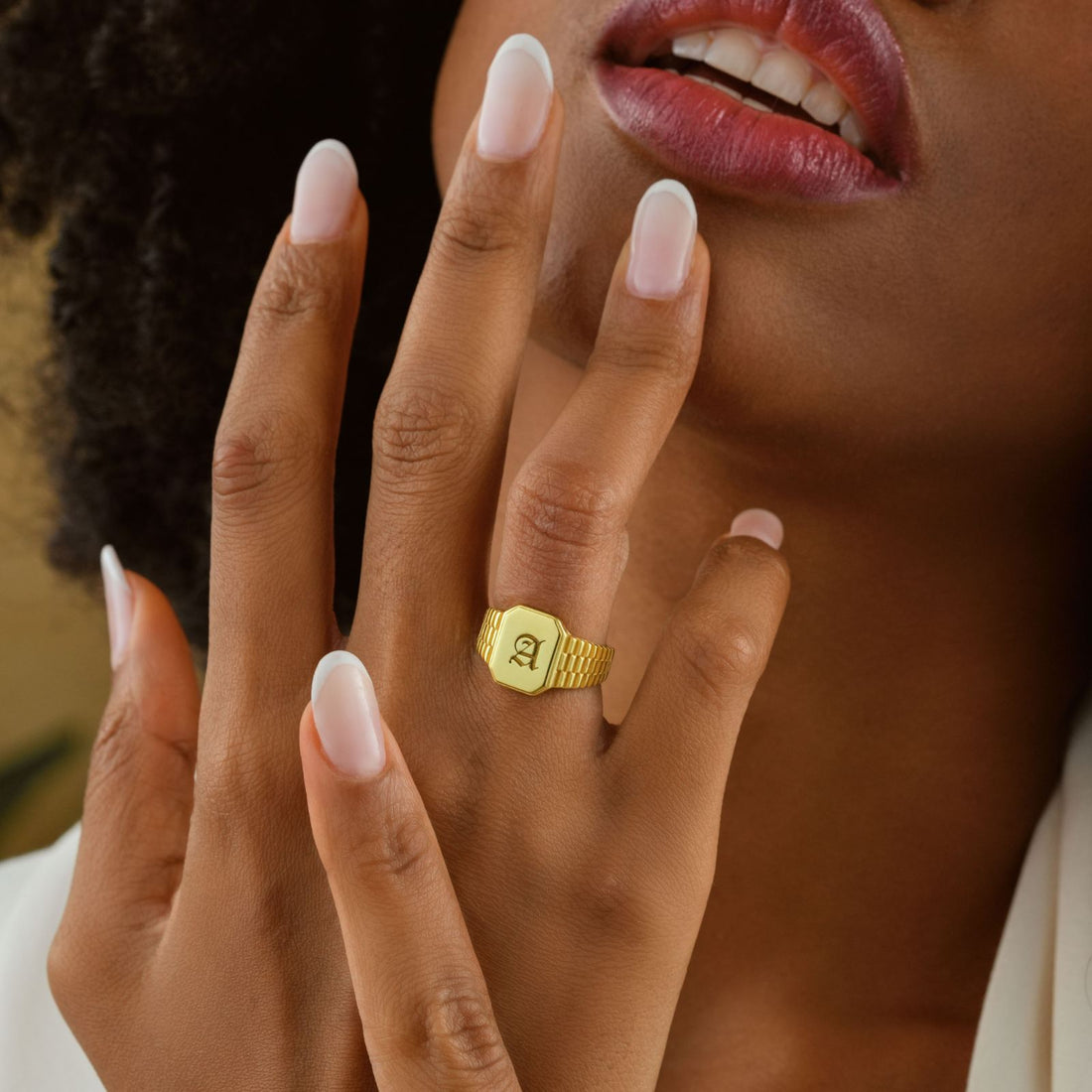 Personalized Engraved Signet Ring - Dainty Personalized Jewelry | Custom Necklaces & Gifts