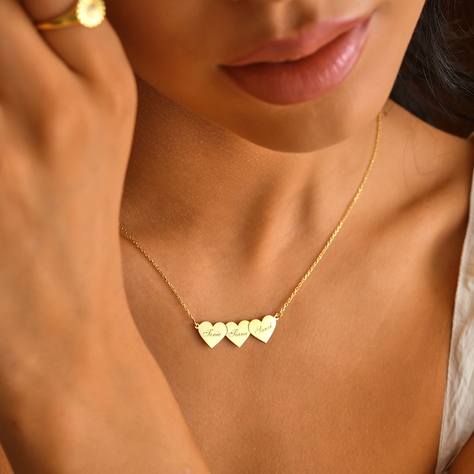 Personalized Heart Name Necklace - Dainty Personalized