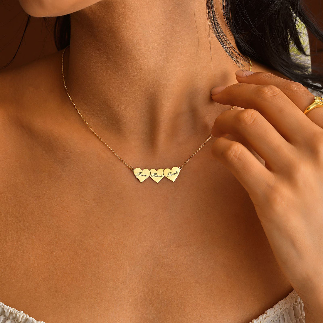 Personalized Heart Name Necklace - Dainty Personalized