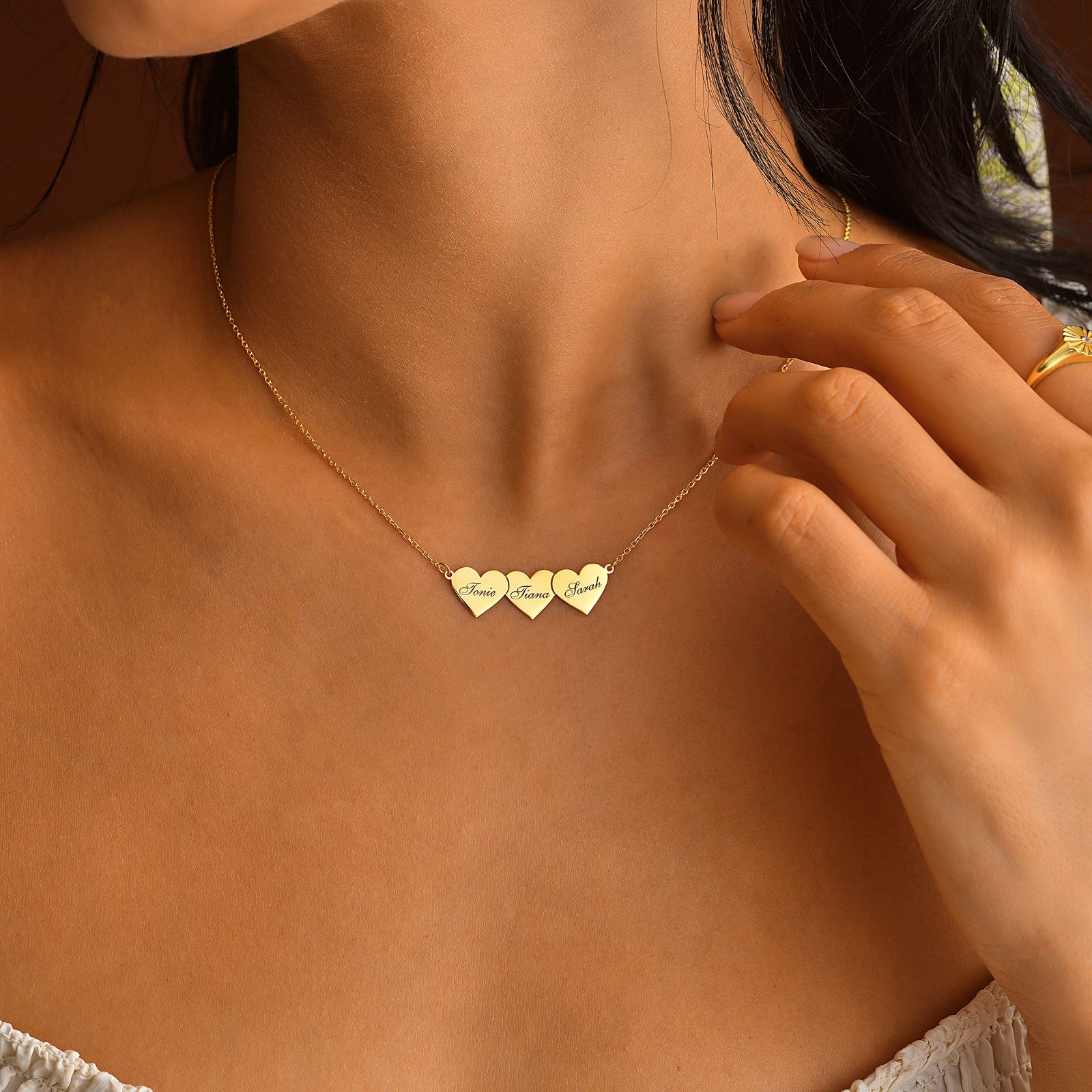 Personalized Heart Name Necklace - Dainty Personalized