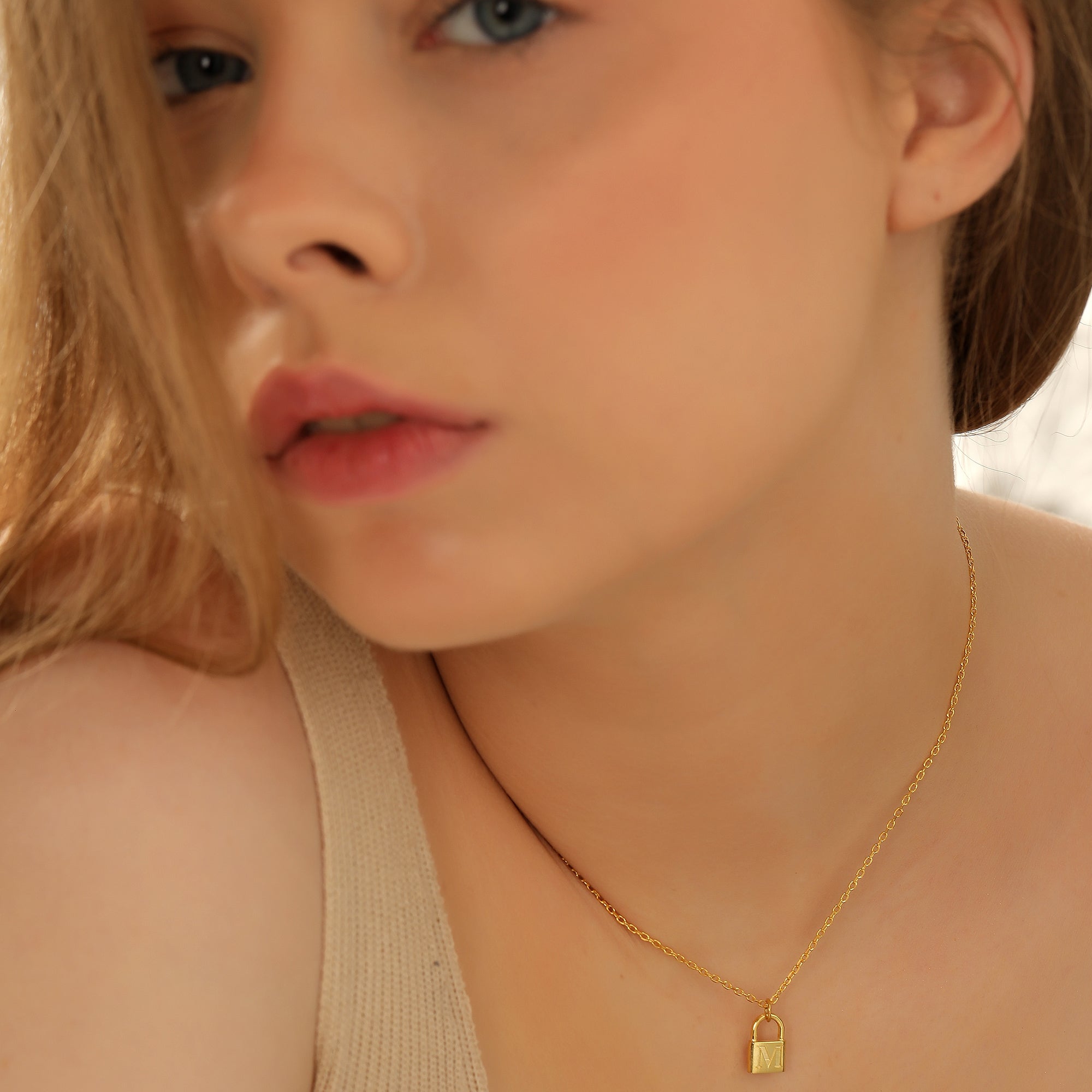 Personalized Initial Padlock Necklace - Dainty Personalized Jewelry | Custom Necklaces & Gifts