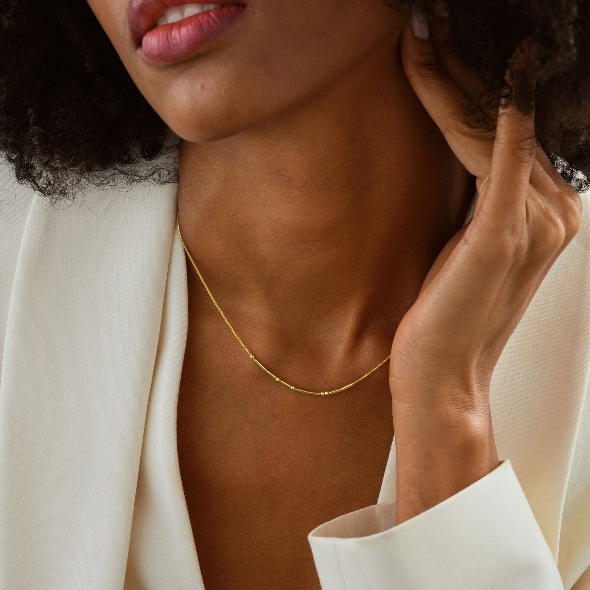 Personalized Morse Code Necklace Sterling Silver - Dainty Personalized Jewelry | Custom Necklaces & Gifts