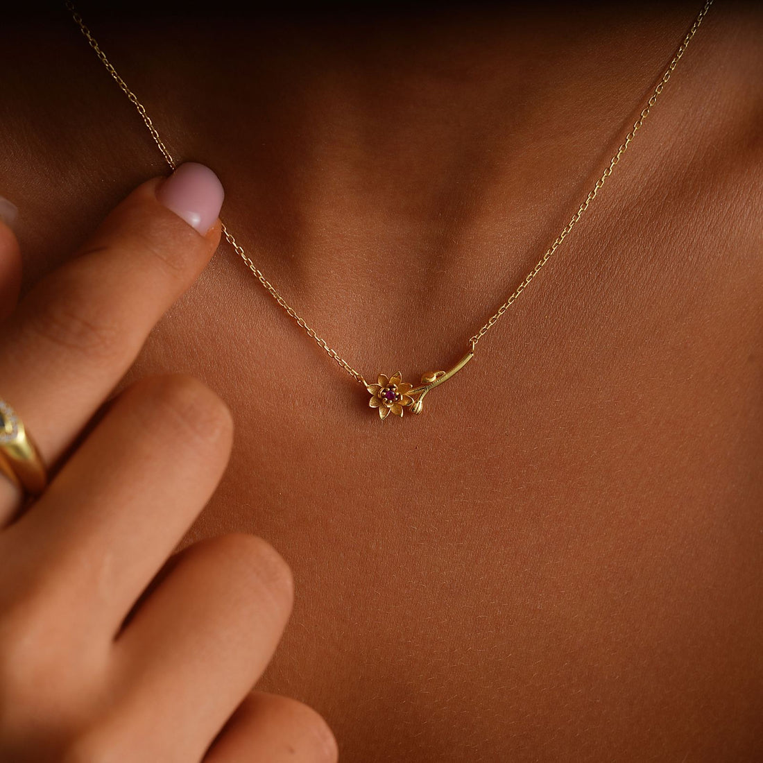 Personalized Sterling Silver Birth Flower Necklace - Dainty Personalized Jewelry | Custom Necklaces & Gifts