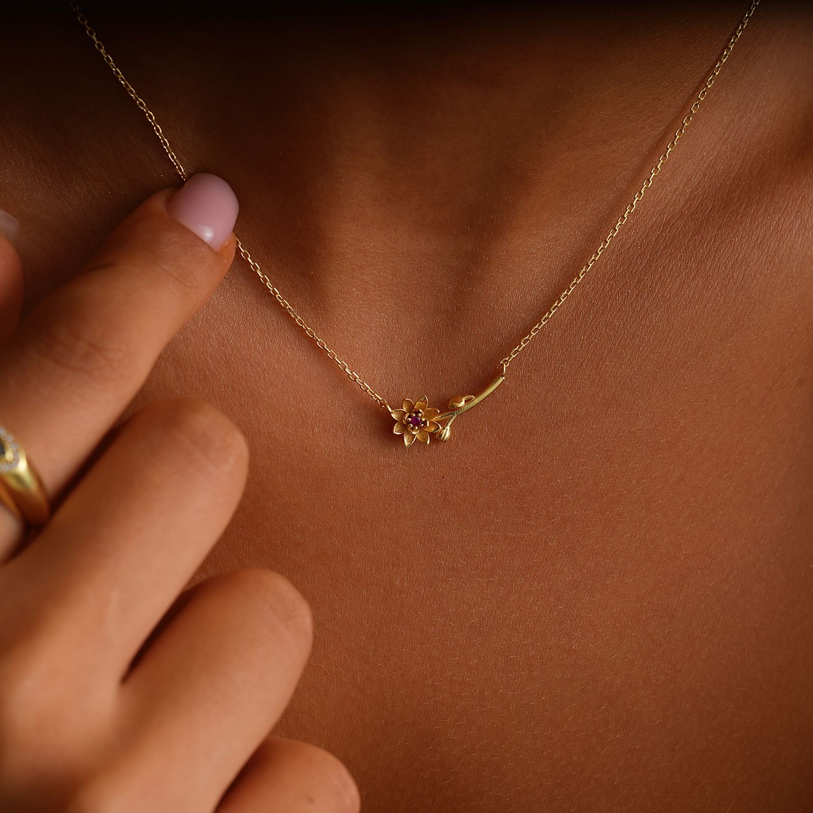 Personalized Sterling Silver Birth Flower Necklace - Dainty Personalized Jewelry | Custom Necklaces & Gifts