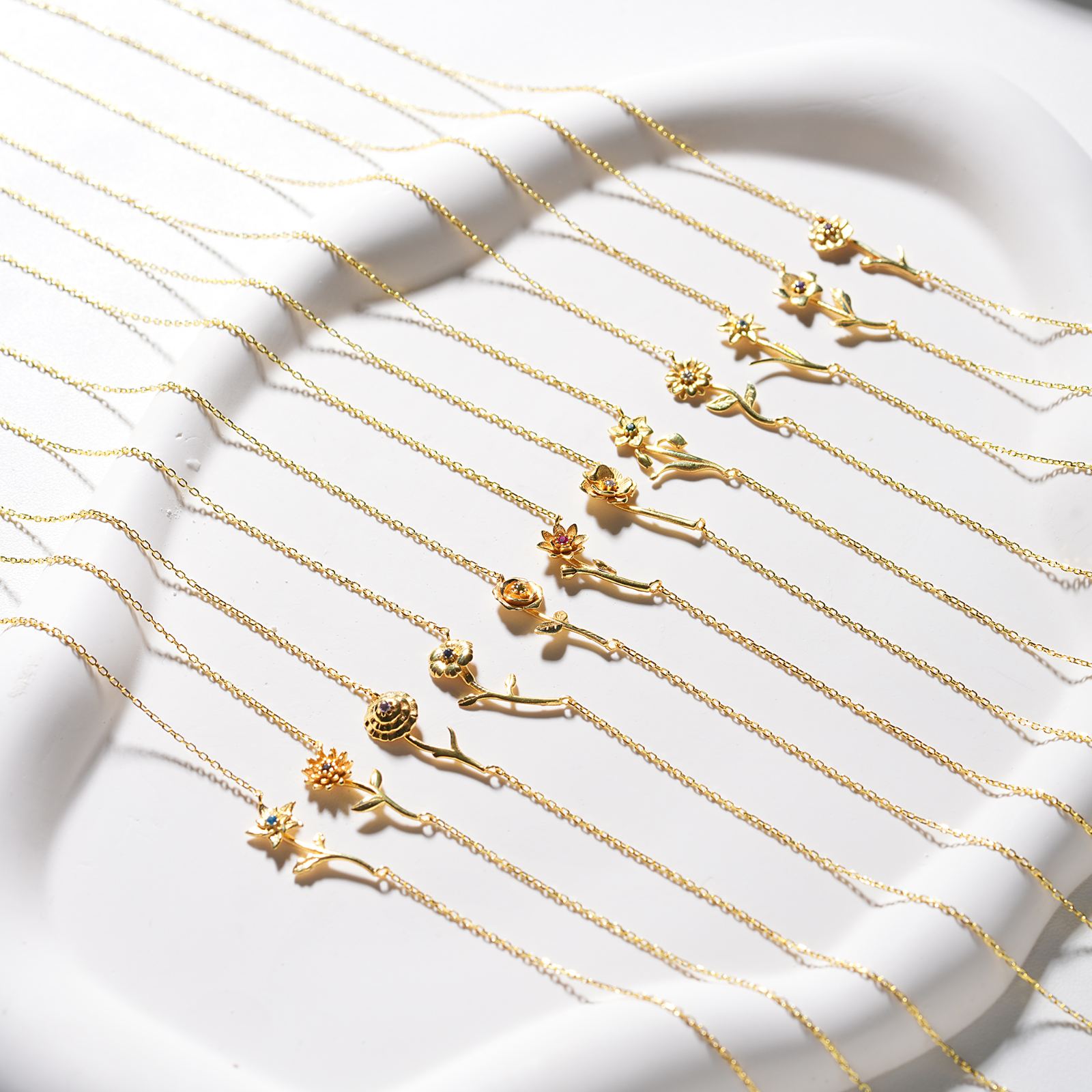 Personalized Sterling Silver Birth Flower Necklace - Dainty Personalized Jewelry | Custom Necklaces & Gifts