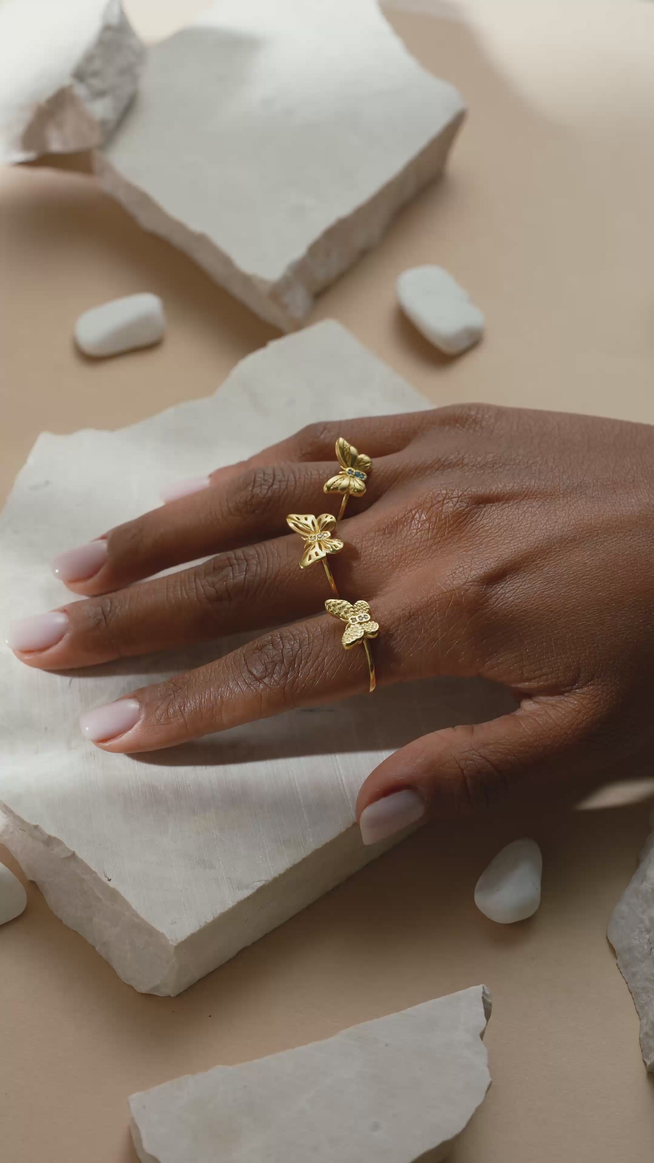 Dainty Butterfly Birthstone Ring for Unique Style