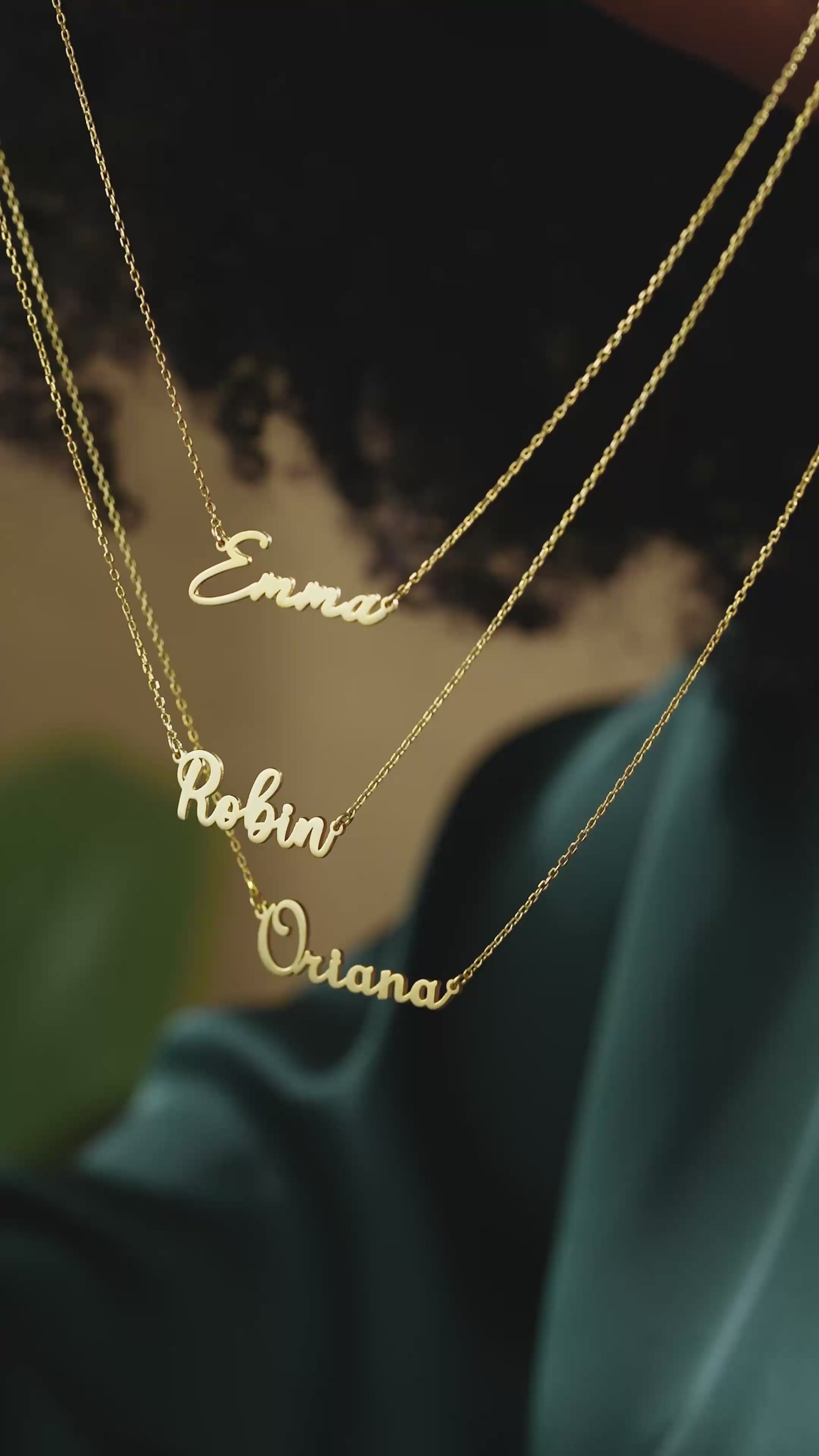 Personalized Name Necklace Sterling Silver