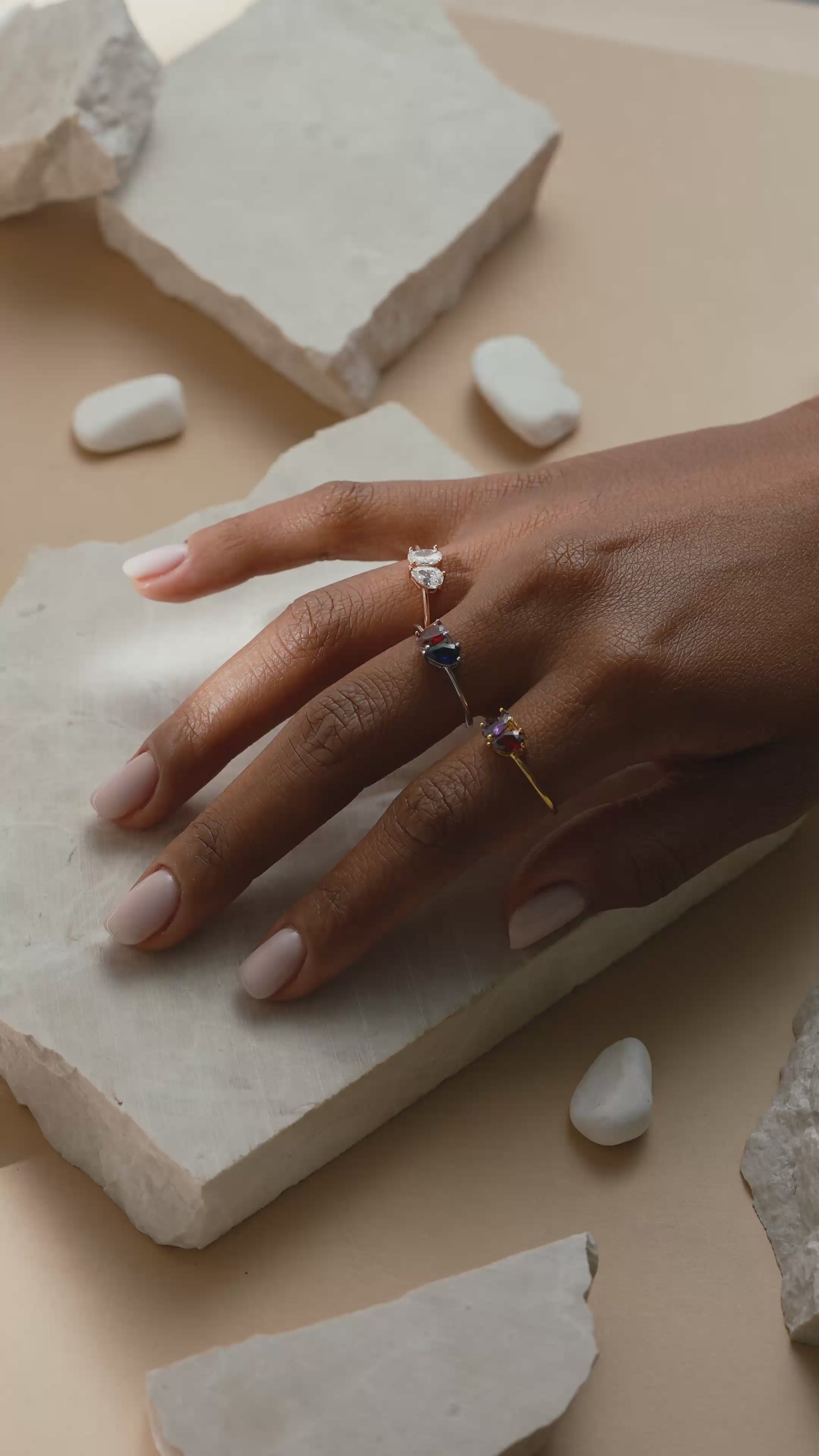 Toi et Moi Oval Birthstone Ring