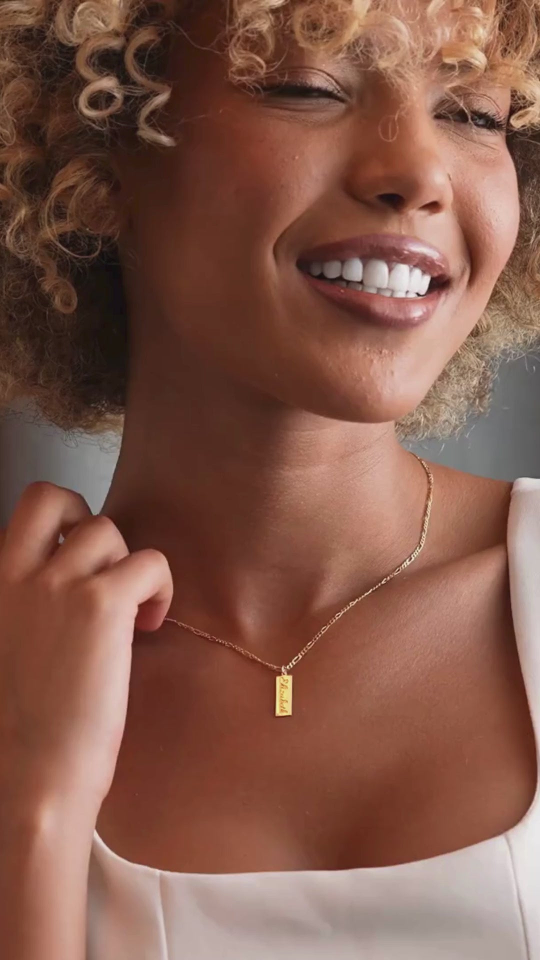 Bar Name Necklace Sterling Silver