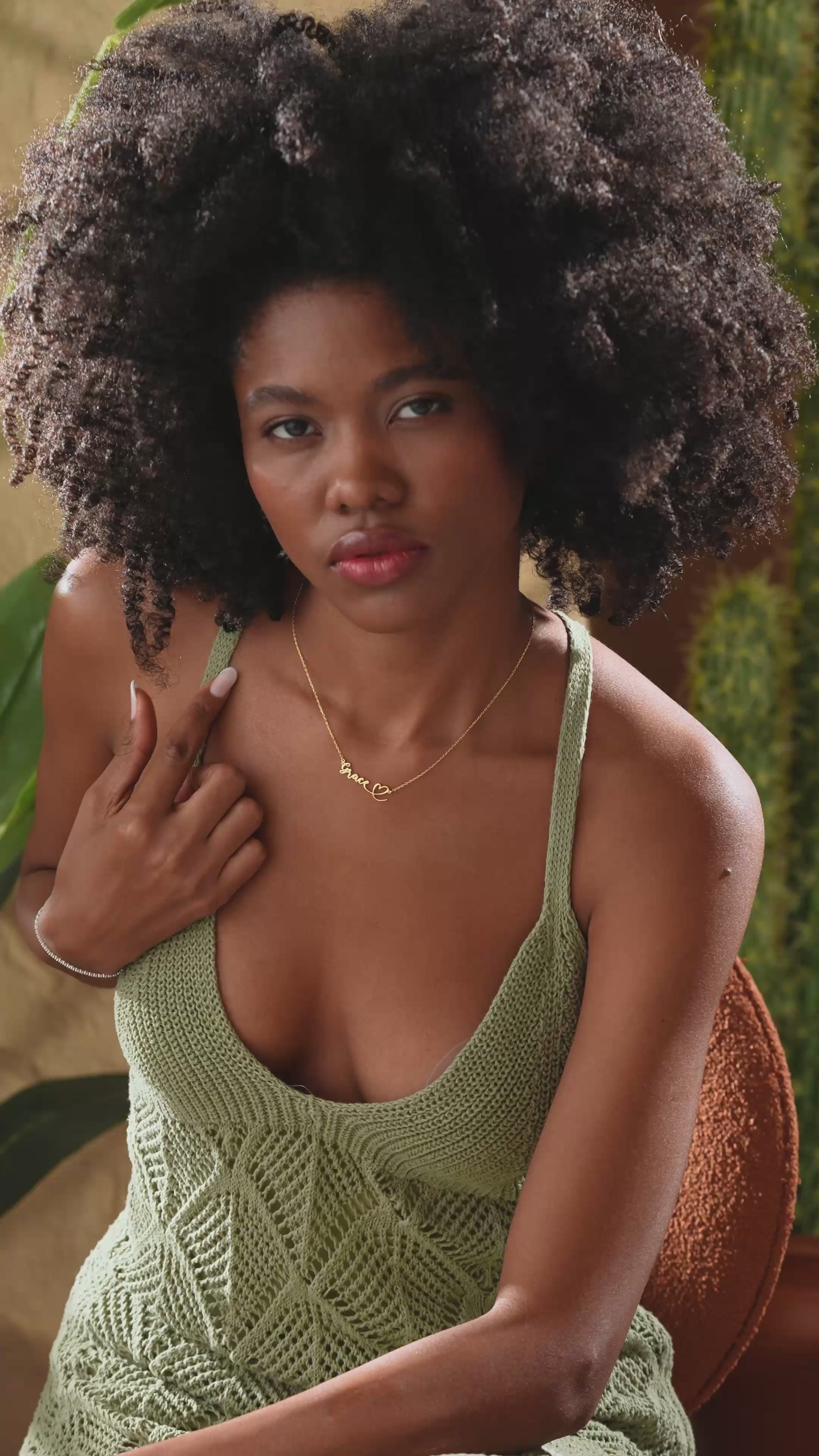 Heart Name Necklace Personalized 925 Sterling Silver