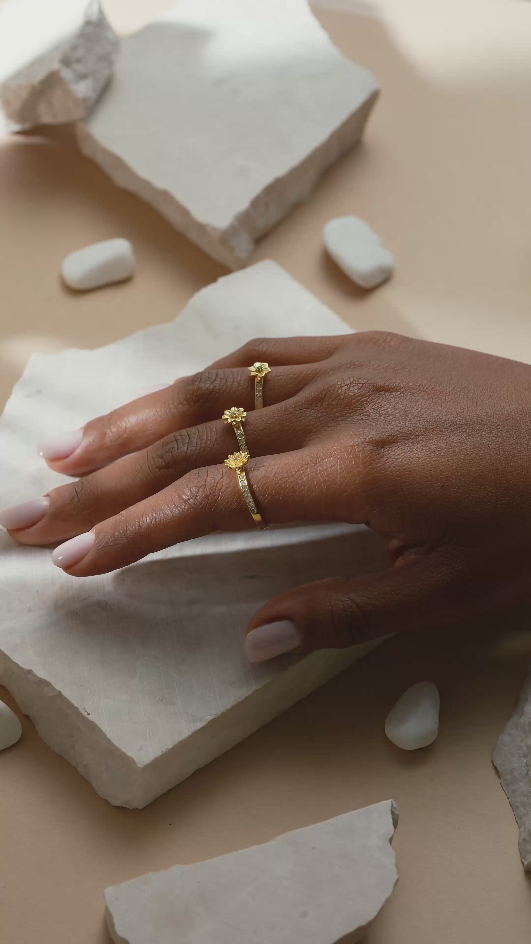 Personalized Birth Flower Eternity Band Ring in Silver Cubic Zirconia