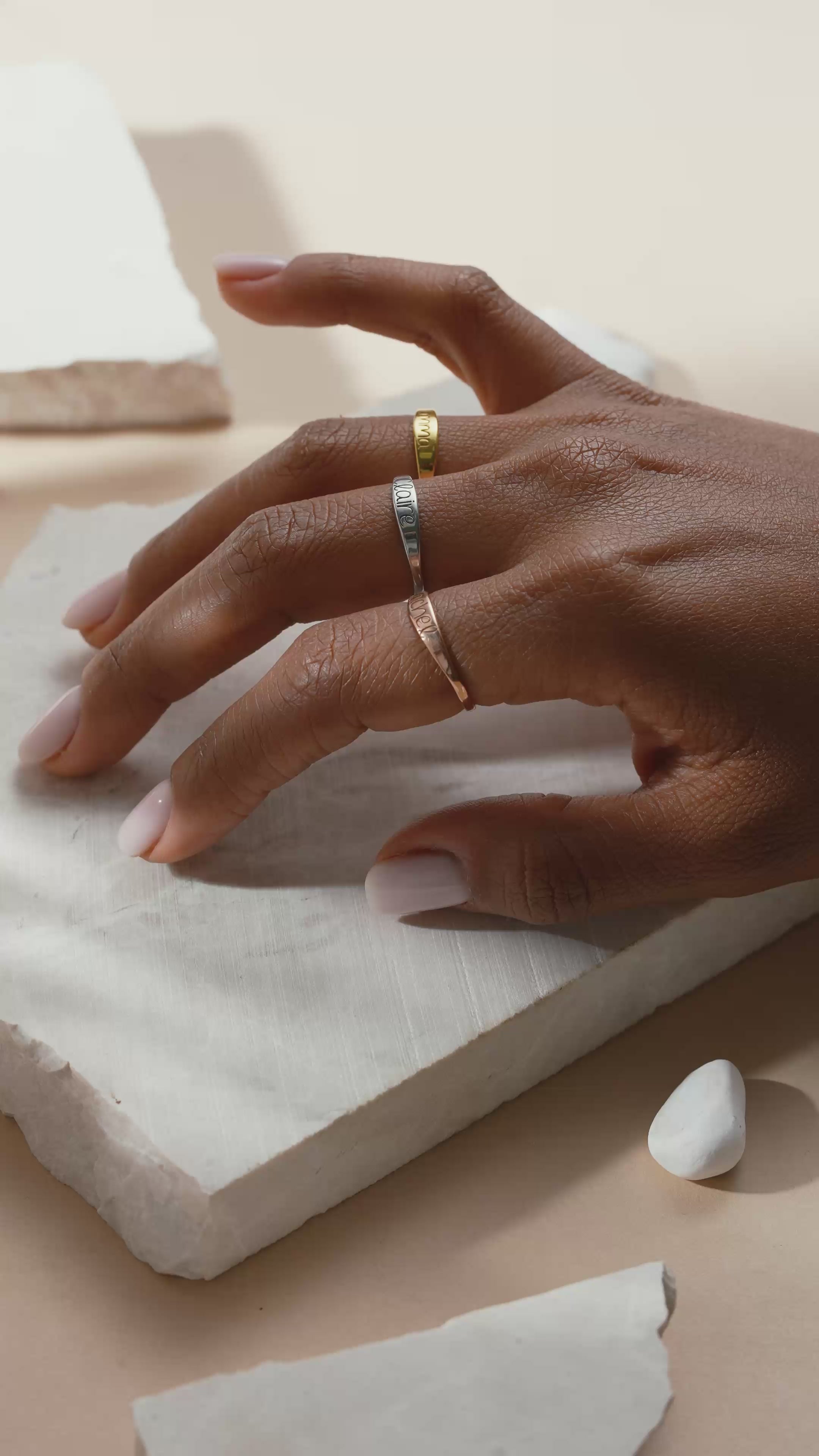 Personalized Name Ring Custom Stacking Jewelry