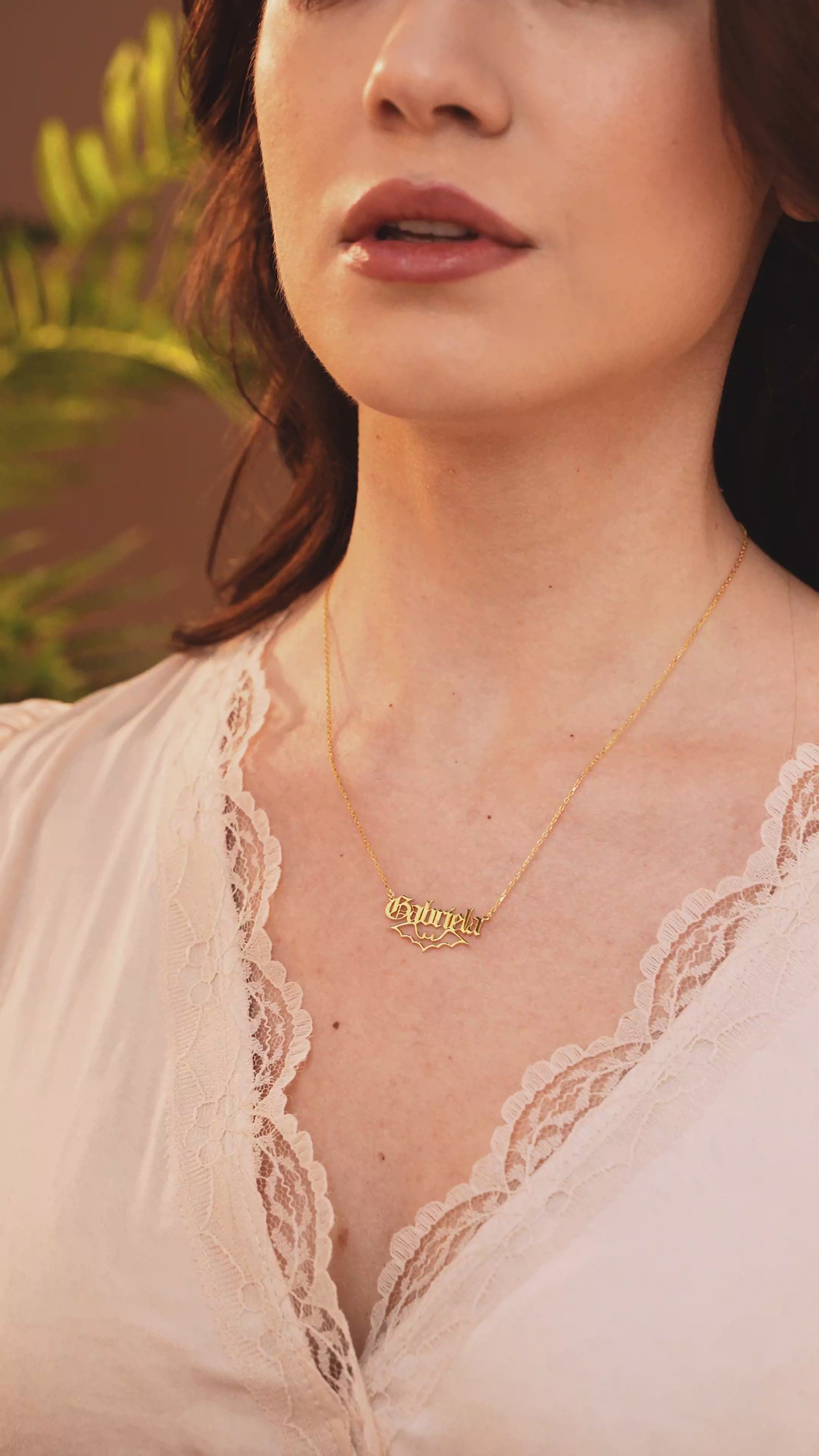 Bat Necklace Custom Gothic Jewelry