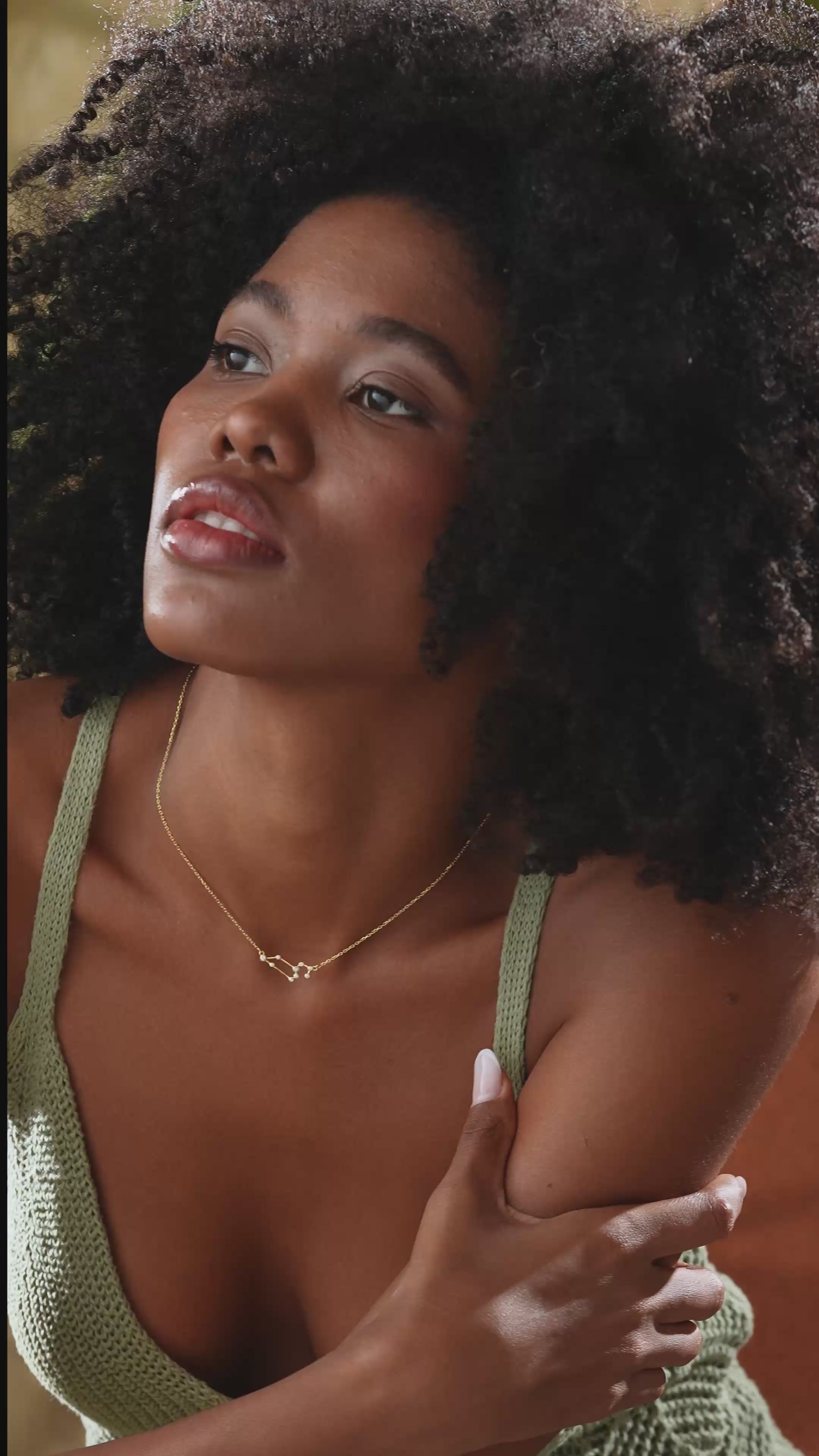 Zodiac Constellation Necklace Sterling Silver