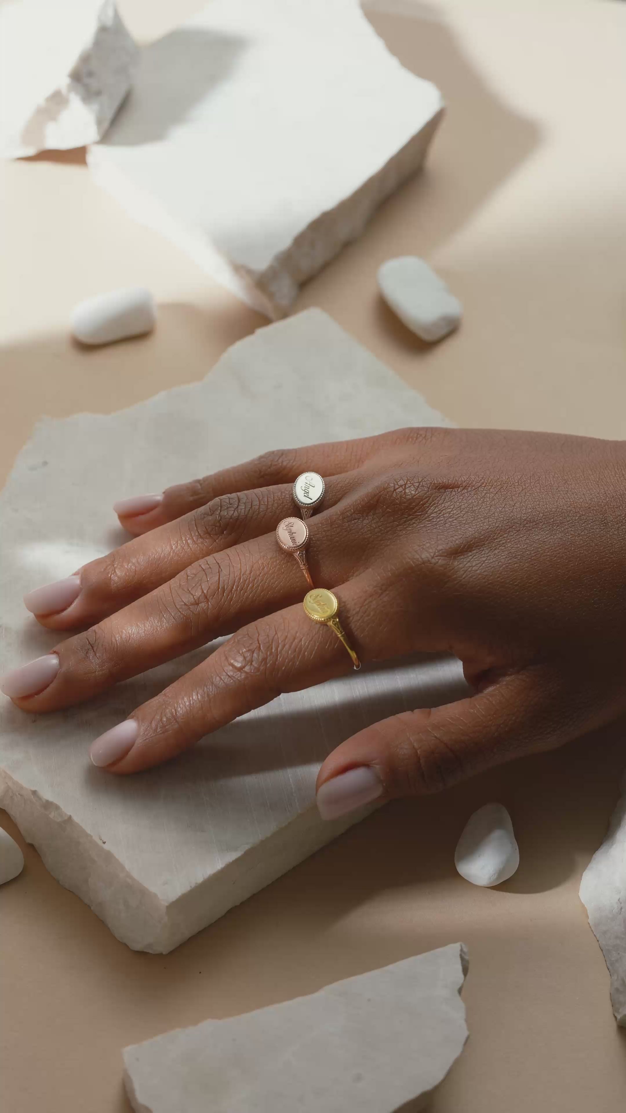 Engraved Name Ring for Minimalist Style