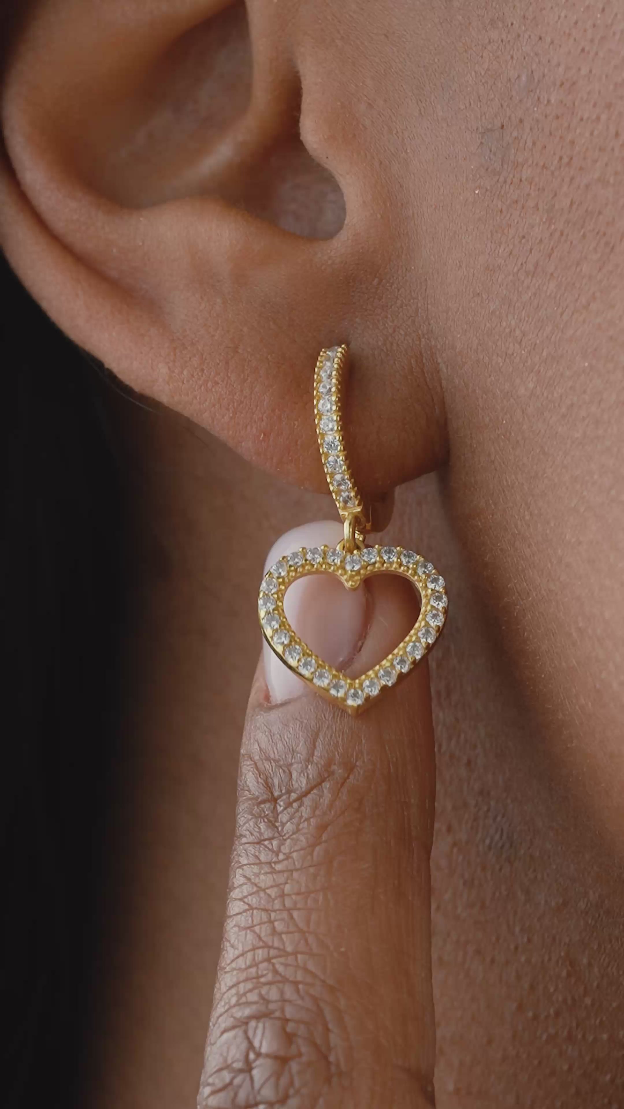 Elegant Heart Hoop Earring for Her