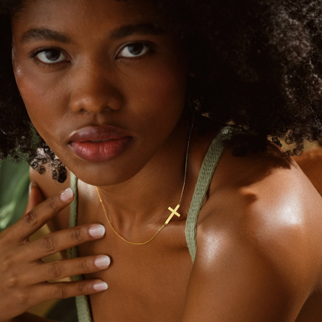 Sideways Cross Charm Necklace Sterling Silver - Dainty Personalized Jewelry | Custom Necklaces & Gifts