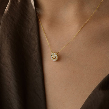 Charming Dainty Smiley Face Necklace worn by a model showcasing its gold finish and sparkling CZ diamond detail.