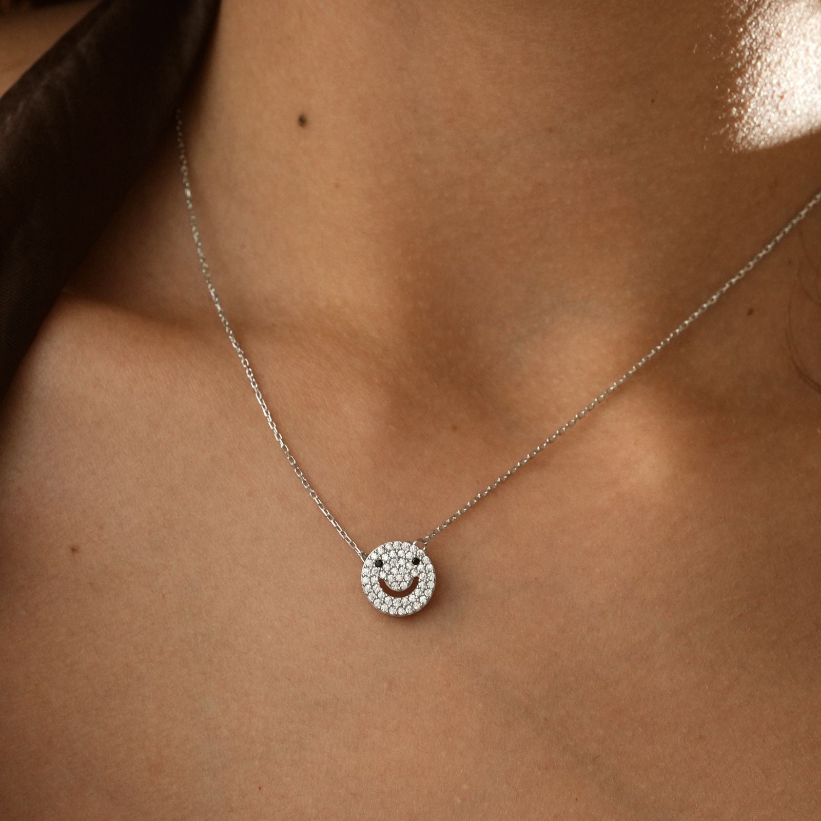 Charming Dainty Smiley Face Necklace