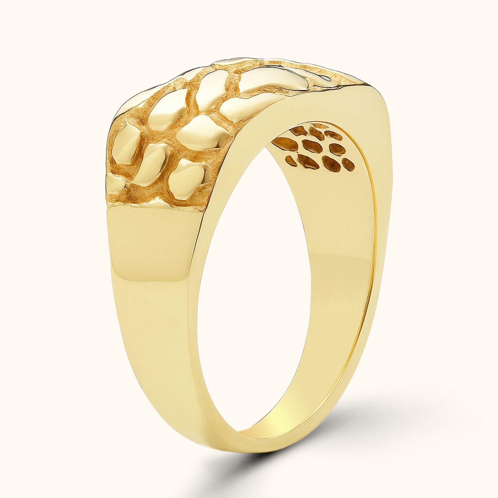 Square Nugget Ring - Unique Statement Jewelry - Dainty Personalized