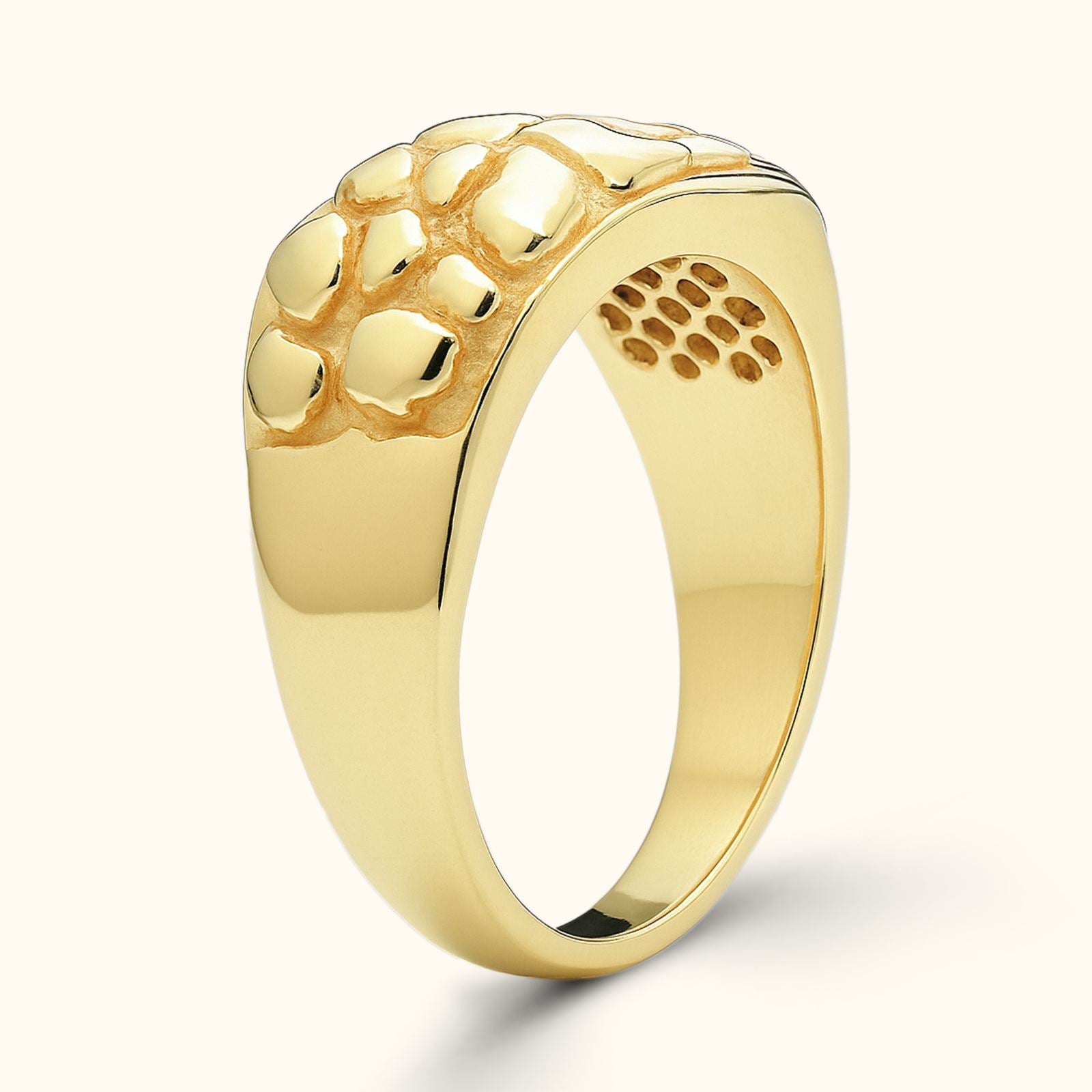 Square Nugget Ring - Unique Statement Jewelry - Dainty Personalized