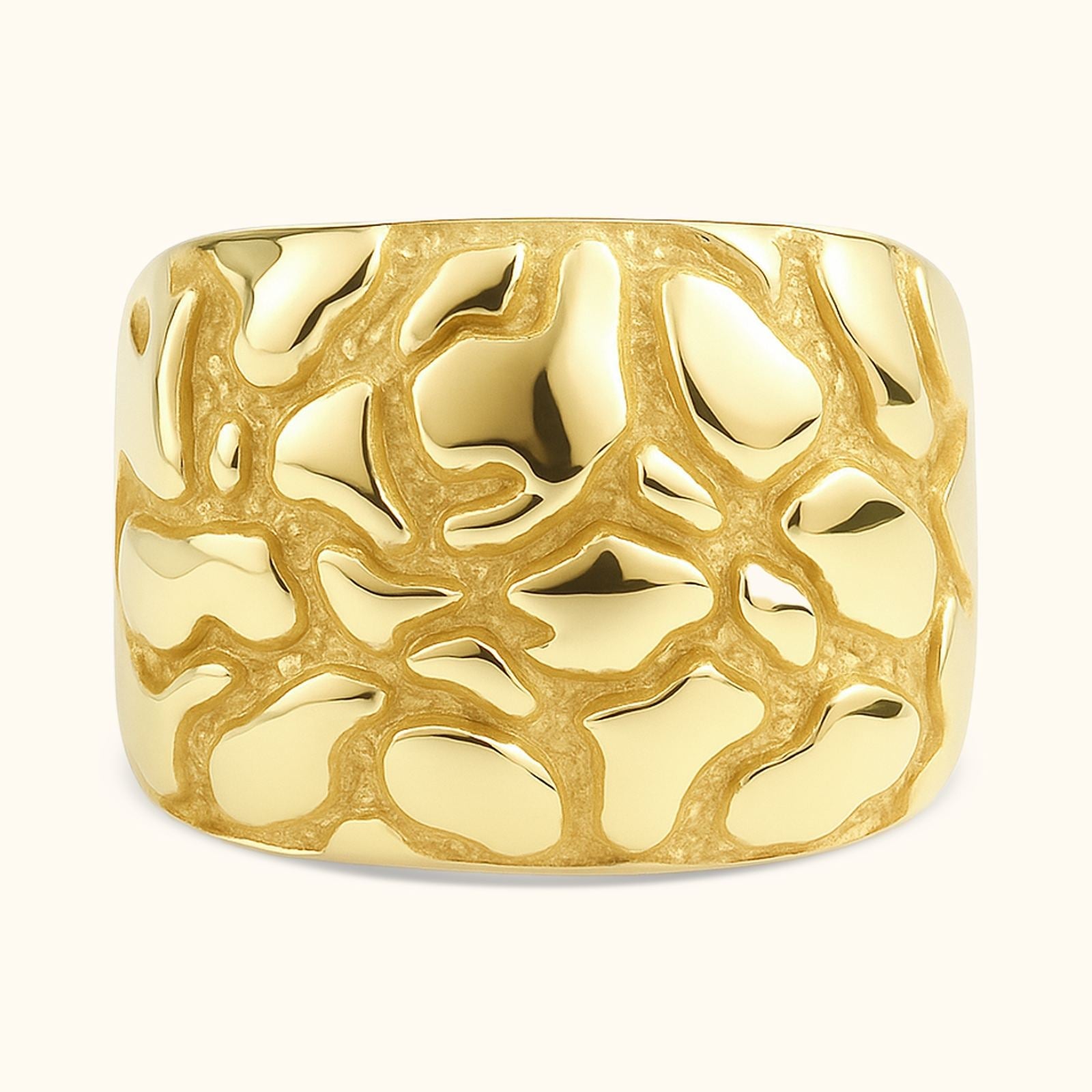 Square Nugget Ring - Unique Statement Jewelry - Dainty Personalized