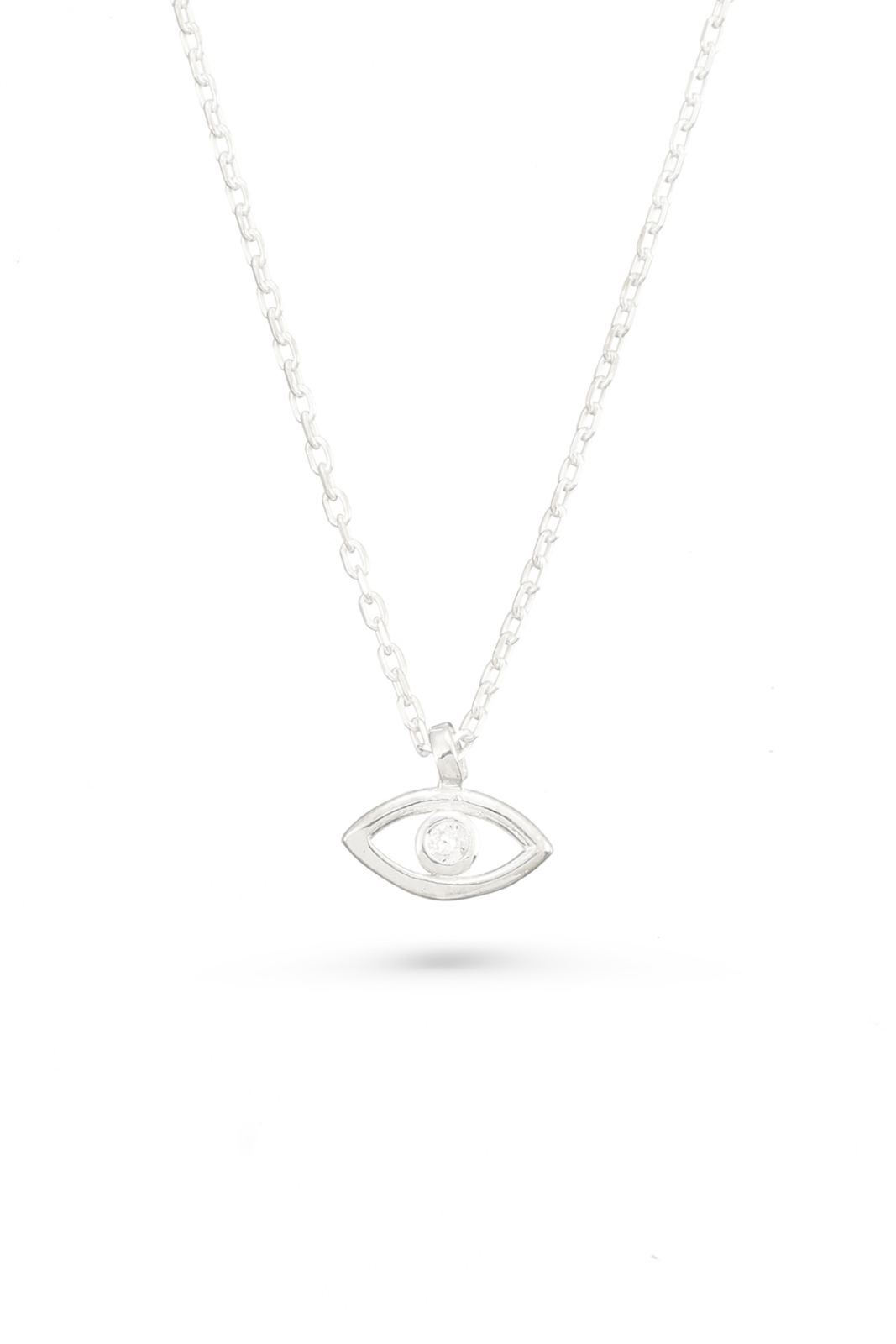 Sterling Silver Evil Eye Necklace for Protection - Dainty Personalized Jewelry | Custom Necklaces & Gifts