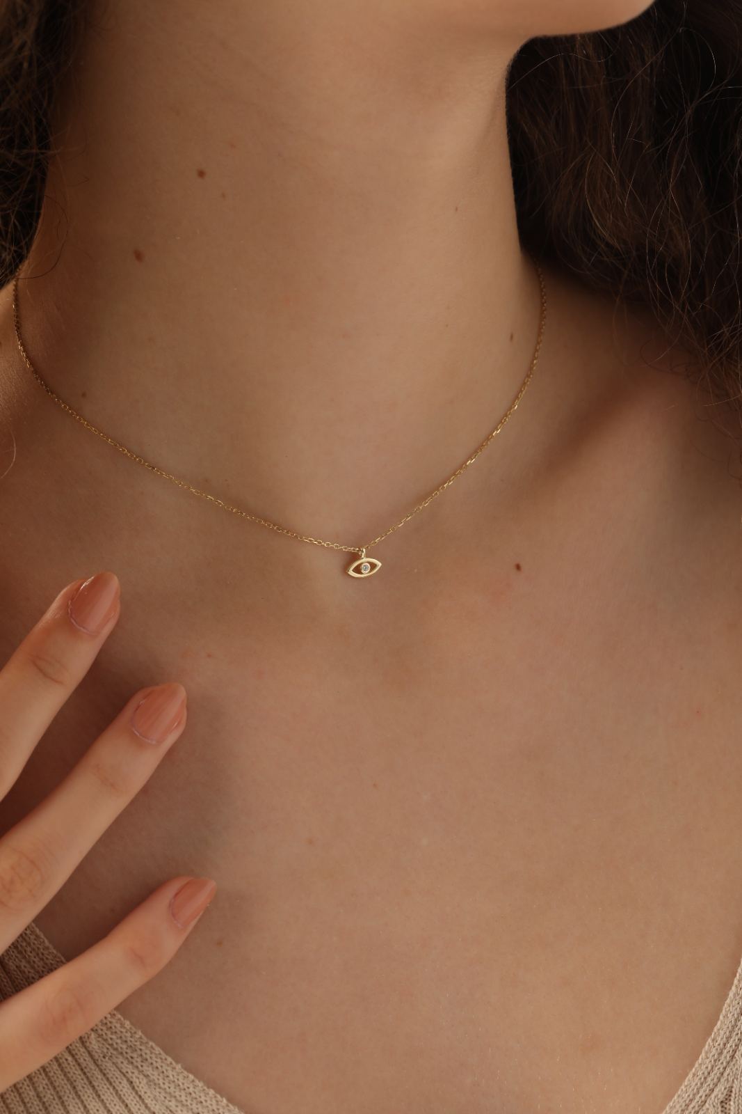 Sterling Silver Evil Eye Necklace for Protection - Dainty Personalized Jewelry | Custom Necklaces & Gifts