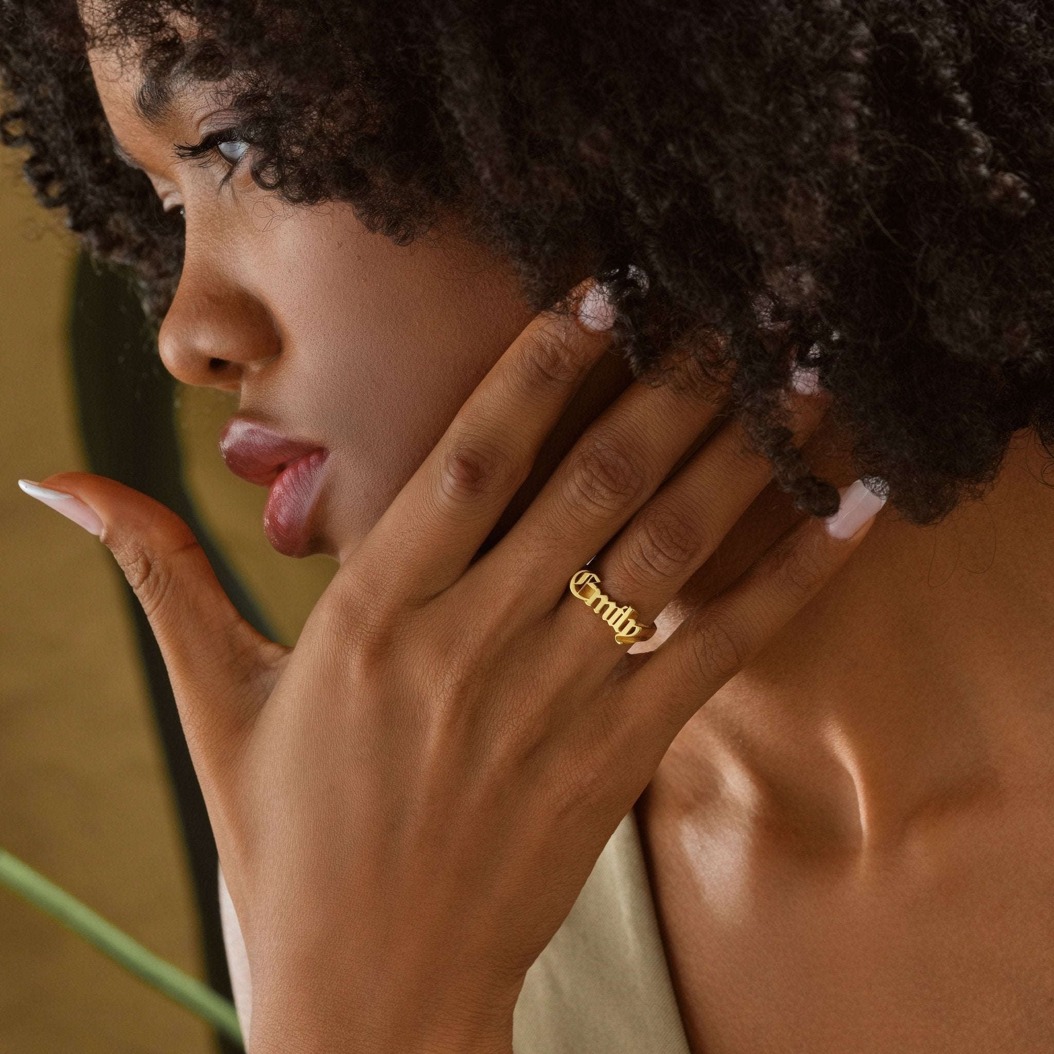 Sterling Silver Name Ring Gothic Style - Dainty Personalized Jewelry | Custom Necklaces & Gifts