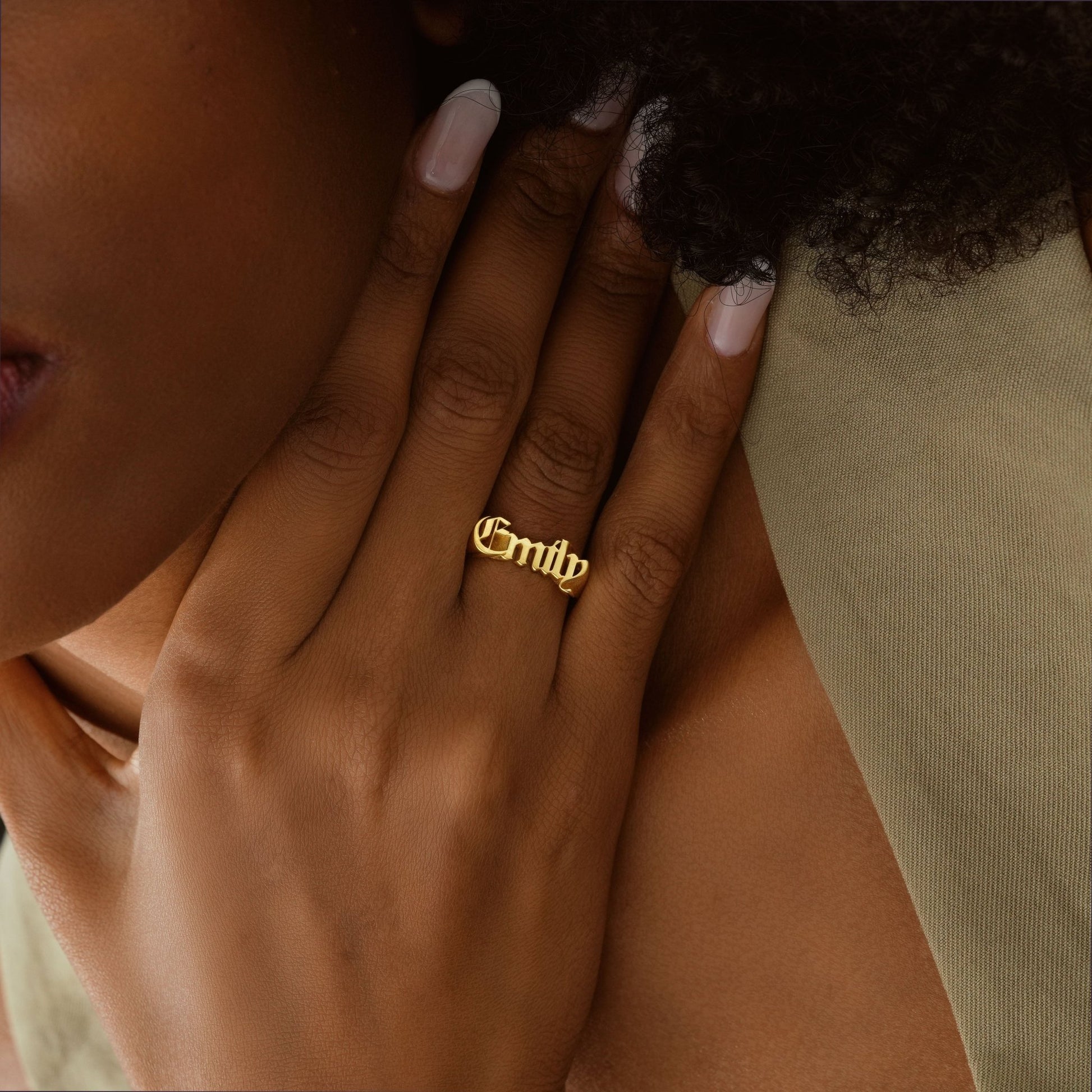 Sterling Silver Name Ring Gothic Style - Dainty Personalized Jewelry | Custom Necklaces & Gifts