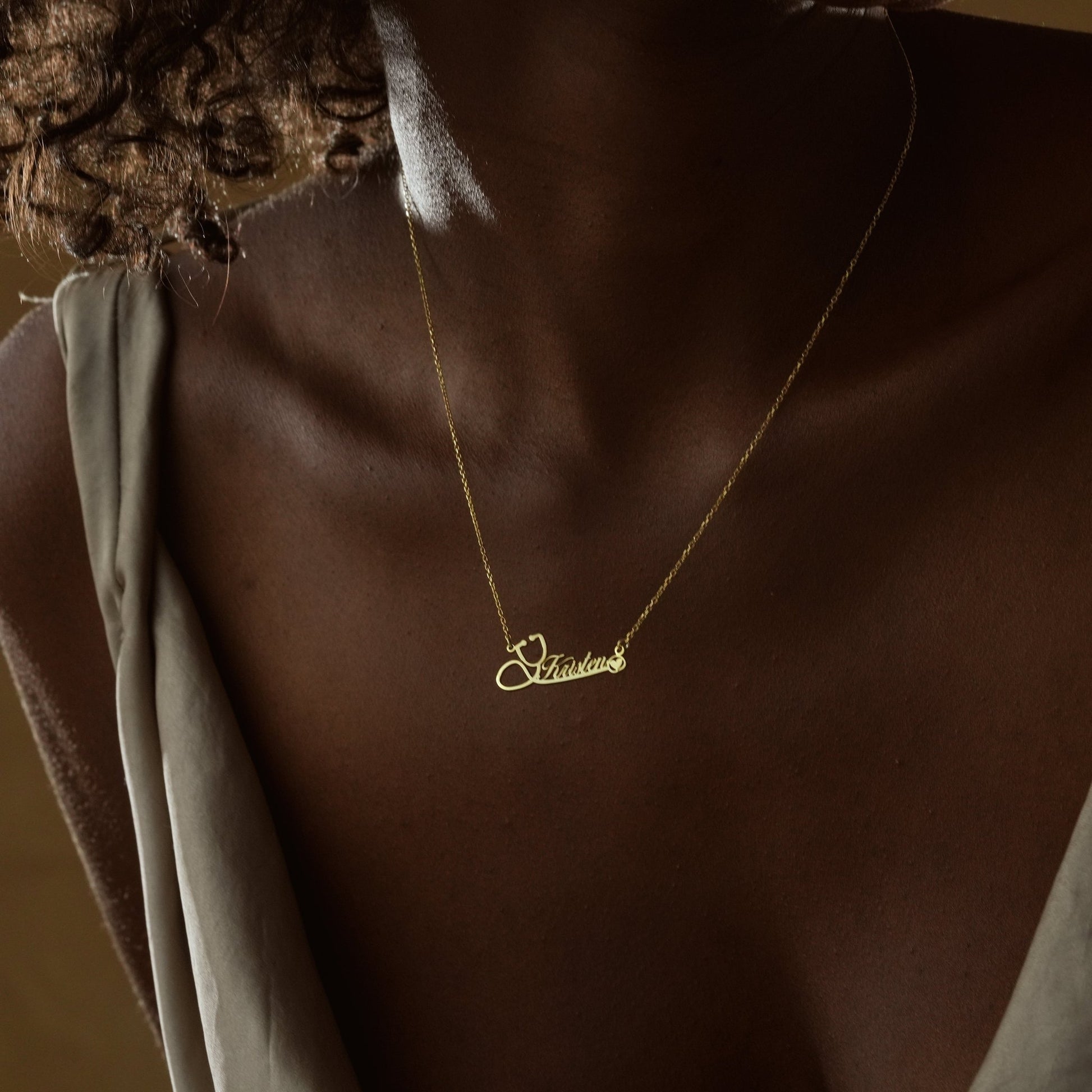 Stethoscope Name Necklace for Nurses - Dainty Personalized Jewelry | Custom Necklaces & Gifts