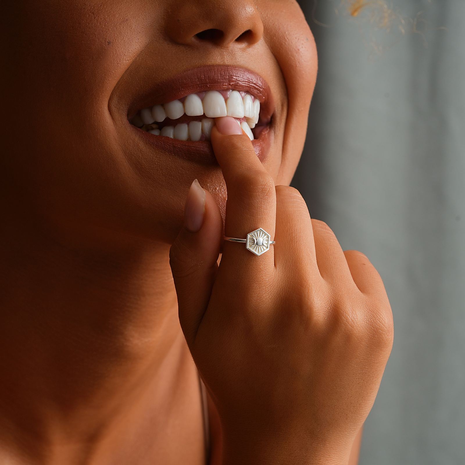 Sun and Moon Ring Sterling Silver - Dainty Personalized Jewelry | Custom Necklaces & Gifts