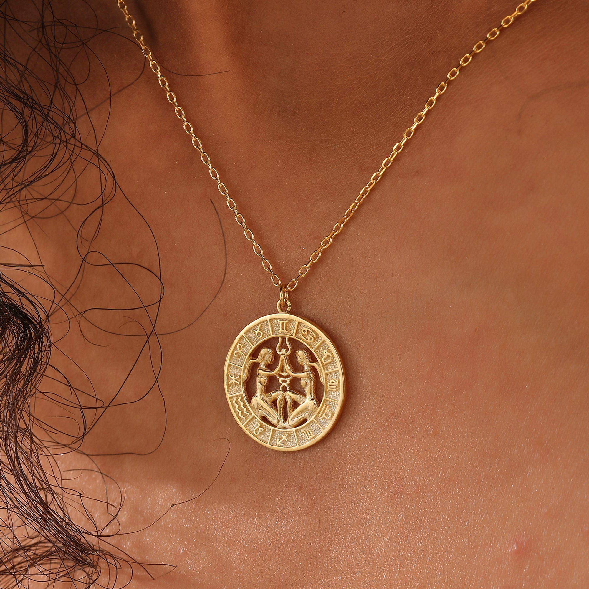 Zodiac Coin Necklace 925 Sterling Silver - Dainty Personalized Jewelry | Custom Necklaces & Gifts
